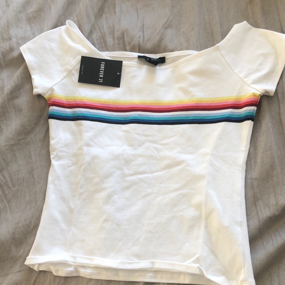 rainbow design shirt